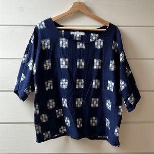 lovetoLoveyou ikat fabric handmade top